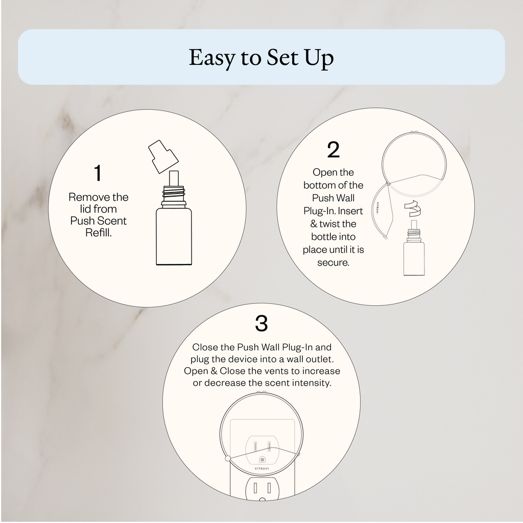 Push Plug-in Wall Diffuser – Starter Kit with Vanilla Mint Refill